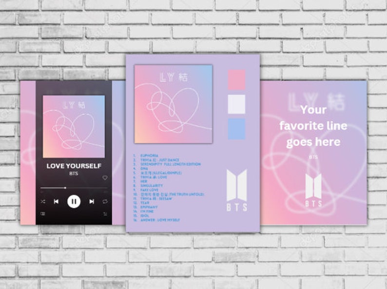 LOVE YOURSELF BTS Album Cover - Etsy
