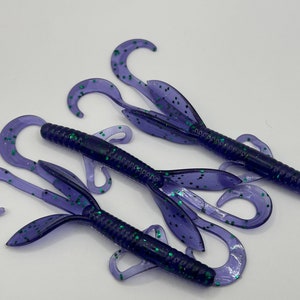 Junebug 5&quot; Epic Hawg, Pack of 8, Creature Bait, Soft Plastic Lure, Fishing Lure