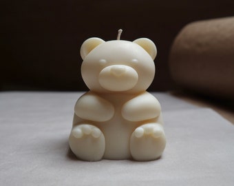 Large Teddy Bear Soy Wax Candle | Decorative Event Candle