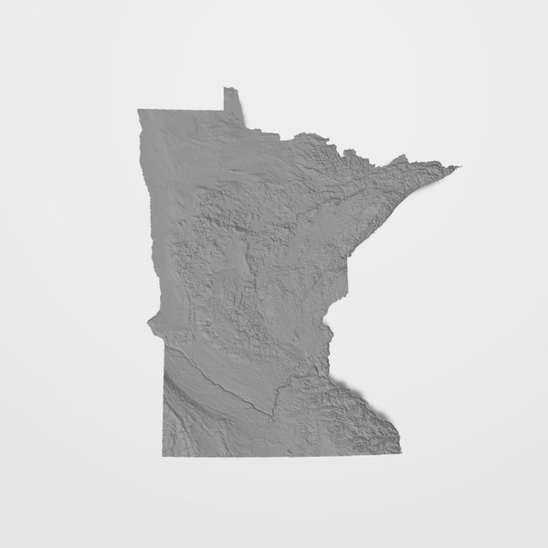 Topographic Stl Map Etsy