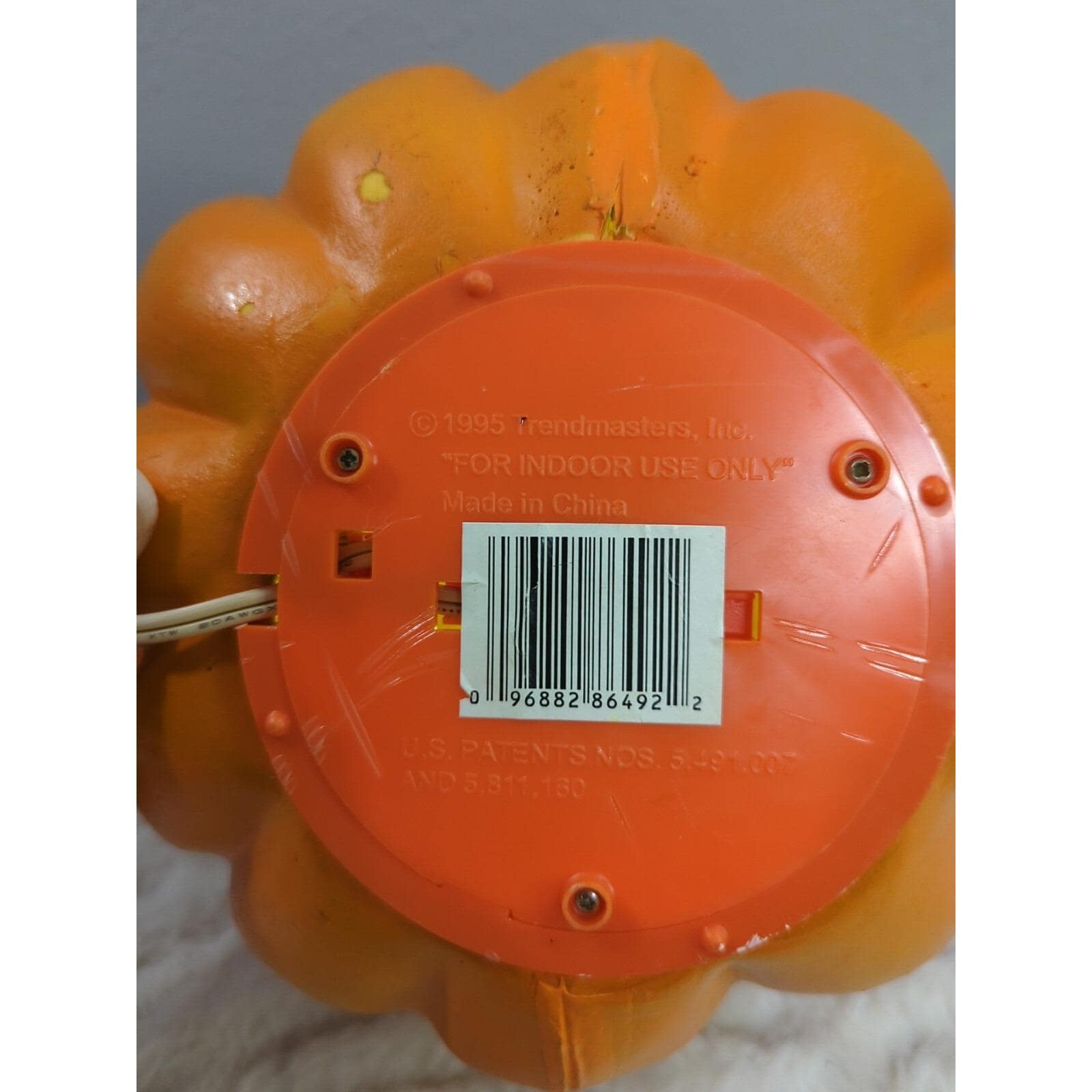 Trendmasters Blow Mold Foam Light up Pumpkin 9" VTG 1995 Jack O Lantern ...