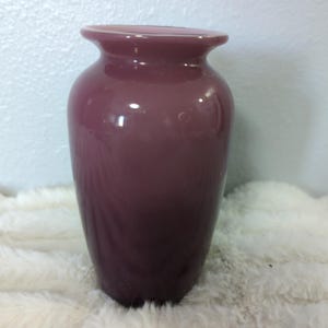 Laslo For Mikasa Art Cased Glass Purple Vase Vintage Mid Century Unsigned 5.25&quot;