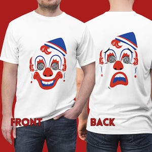 Creepy Clown Tee, Happy Clown Sad Clown, Weirdcore Clothing