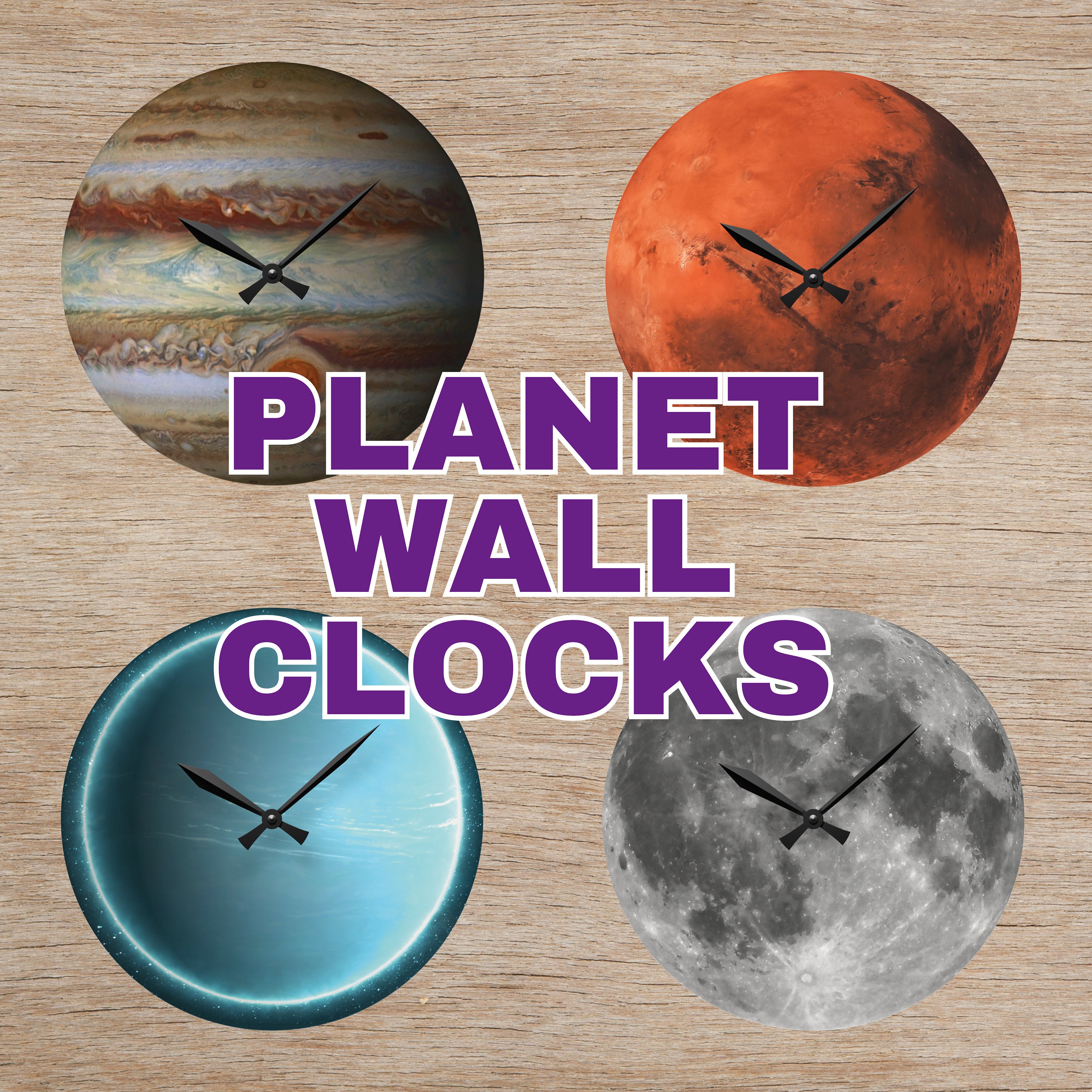 Uranus Planet Clock - Etsy