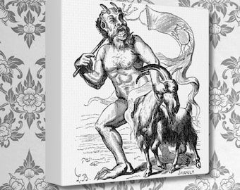 Azazel Dämon Leinwanddruck, Okkultes Dekor, Ars Goetia