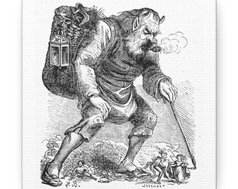 Dämon Rahouart, Leinwanddruck, Okkultes Dekor, Ars Goetia