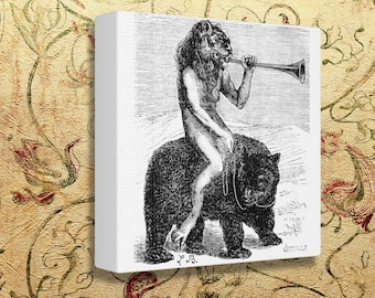 Pruflas Demon Canvas Print, Occult Decor, Ars Goetia