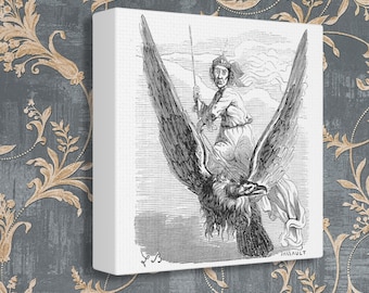 Flaga Demon Canvas Print, Occult Decor, Ars Goetia