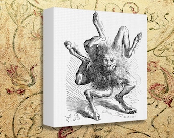 Buer Demon Canvas Print, Occult Decor, Ars Goetia