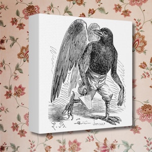 Malphas Demon Canvas Print, Occult Decor, Ars Goetia