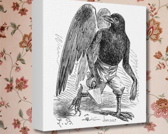 Impressão em tela do demônio Malphas, decoração oculta, Ars Goetia