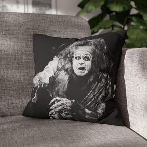 Frankenstein 1910 Accent Pillow, Vintage Monster Movie Cushion, Decor