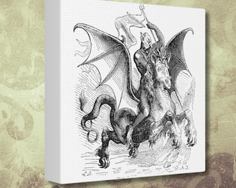 Abigor Demon Canvas Print, Occult Decor, Ars Goetia
