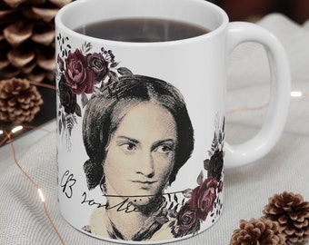 Charlotte Bronte Mug, Coffee Cup, Women in Literature