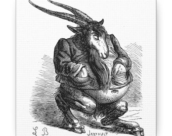 Lechies Demon Canvas Print, Occult Decor, Ars Goetia