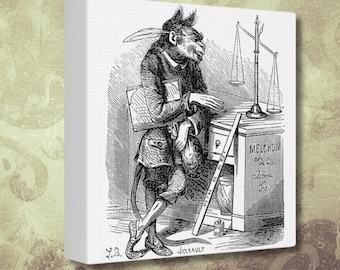 Melchom Demon Canvas Print, Occult Decor, Ars Goetia