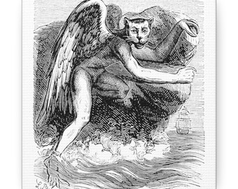 Nickar Demon Canvas Print, Occult Decor, Ars Goetia