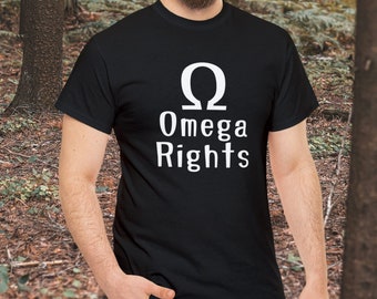 Omega Rights Tee or Sticker, AO3, Omegaverse, Fan Fiction