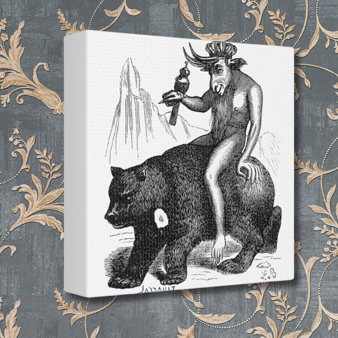 Balan Demon Canvas Print, Occult Decor, Ars Goetia - Etsy