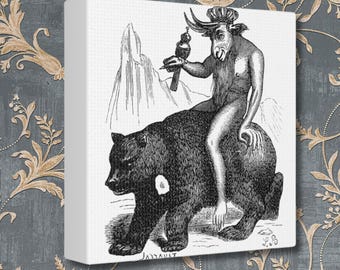 Balan Demon Canvas Print, Occult Decor, Ars Goetia