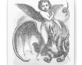 Volac  Demon Canvas Print, Occult Decor, Ars Goetia