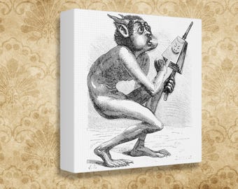 Canvastavla med Xaphan Demon, Ockult Dekor, Ars Goetia