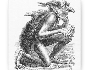 Eurynome Eurynomos Demon Canvas Print, Occult Decor, Ars Goetia