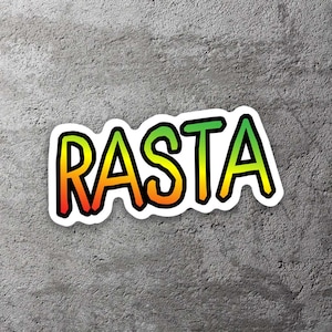 Reggae Rasta Sticker 4&quot; Wide Includes - Two Stickers