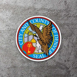 Denver Colorado Seal Vinyl Sticker 3.5&quot; Wide Includes - Two Stickers