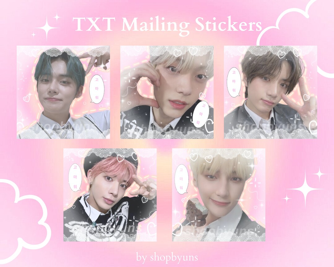 Txt Journal Sticker TXT Mailing/thank You/deco Stickers Yeonjun Soobin Beomgyu Taehyun ...