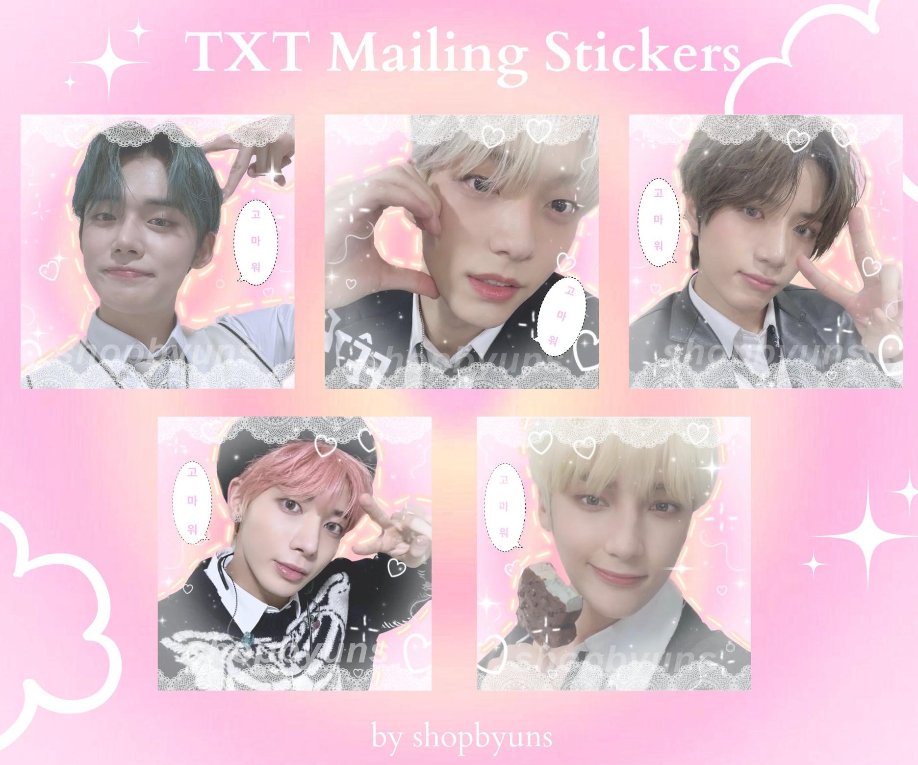 TXT Mailing/Thank You/Deco Stickers — 15 pack