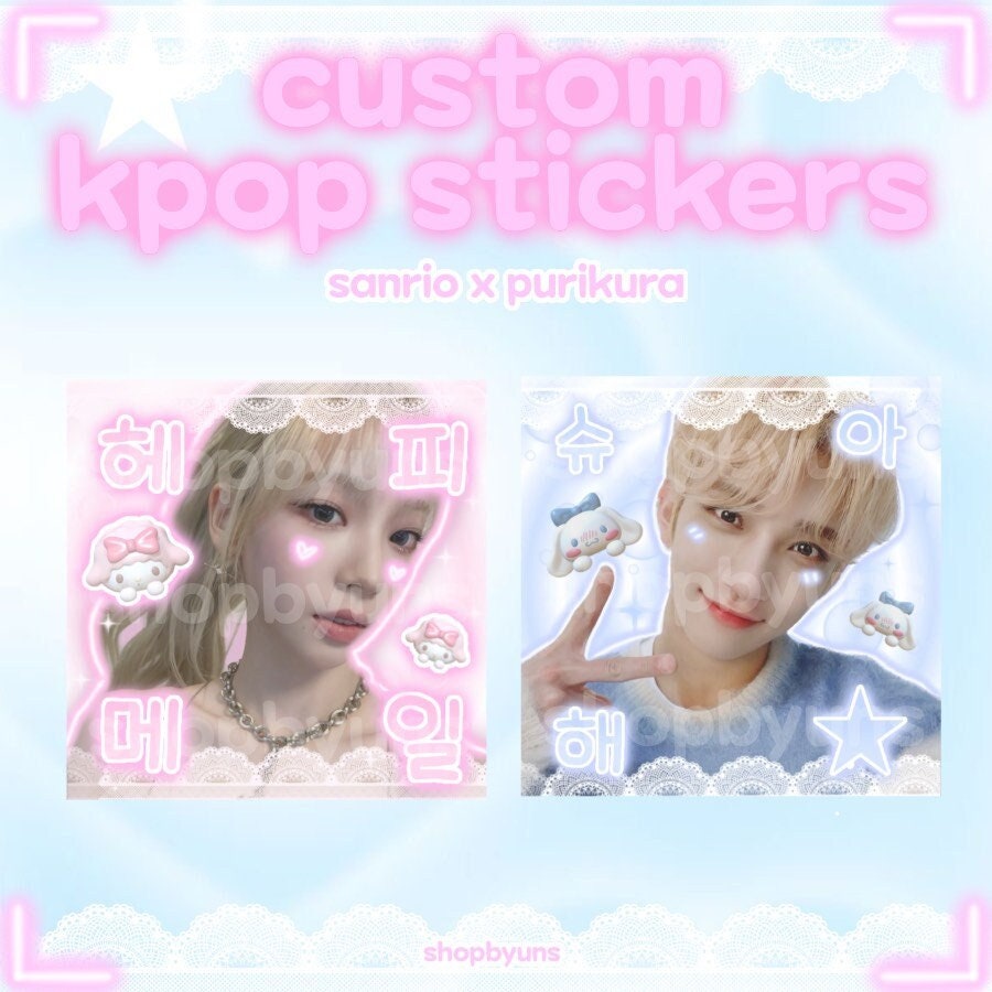 FeiraDeVaidade Kpop Stickers Photo Stickers For Laptop Guitar Luggage  Stickers