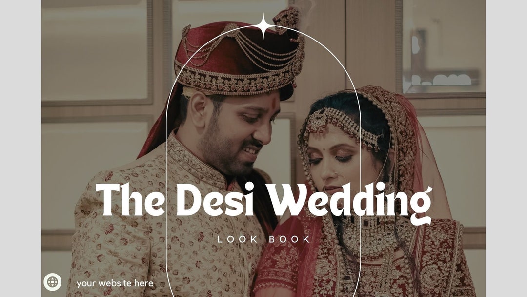 Desi Wedding Lookbook Canva Template - Etsy