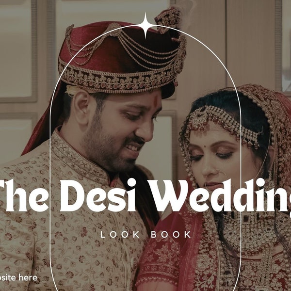 Desi Wedding LookBook Canva Template