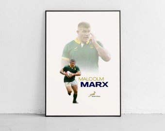 Malcolm Marx poster | Gift Idea Malcolm Marx | South Africa rugby | Malcolm Marx | rugby poster | Springboks - digital DOWNLOAD only.