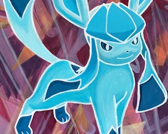 Glaceon V volledig kunstschilderij