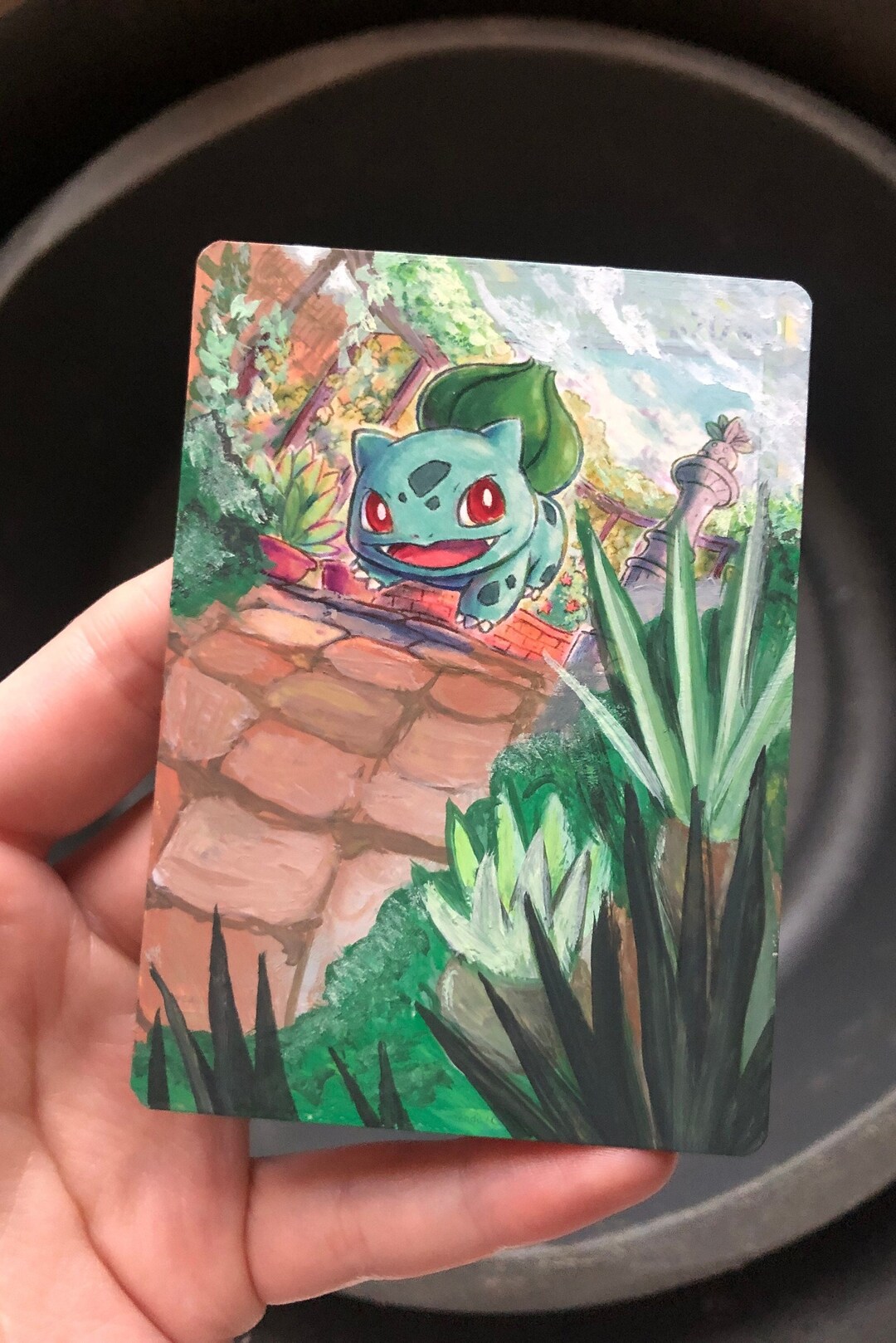 Bulbasaur, Custom Hand Painted Pokemon Card - Etsy