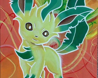 Leafeon V Full Art-schilderij