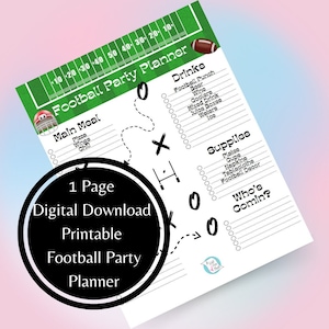 Football Party Planner, Party Planner, Football Season, Super Bowl Party, Football Game, Game Day Party, Game Day Planner, Tailgate Party