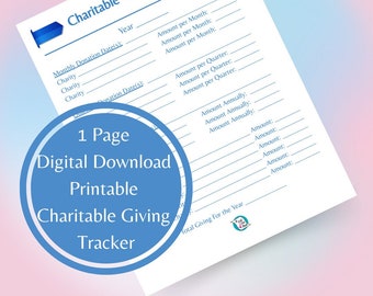 Charity Tracker, Charitable Giving, Charity Organizer, Personal Finance, Finance Planner