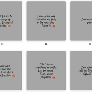 31 Affirmation Cards for Encouragement After a Miscarriage, Recurrent loss, Infant loss and/or Infertility. Printable Cards to Begin Healing image 5