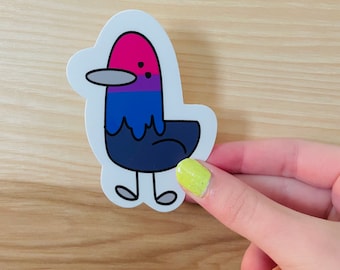 Bisexual goose sticker