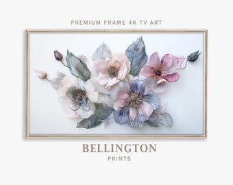 Floral Samsung Frame TV Art: Spring Pastel Flowers (Digital Download)