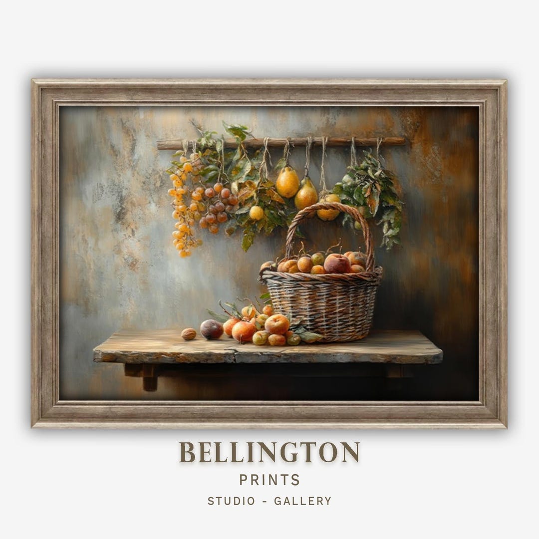 Farmhouse Kitchen Still Life Print: Rustic Harvest Vegetable Art ...