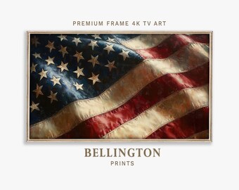 American Flag Samsung Frame TV Art: Patriotic 4K Wallpaper (Digital Download)