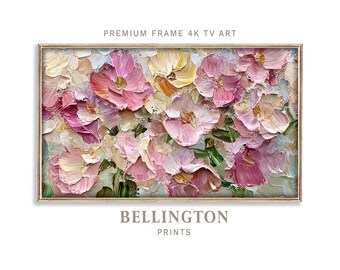 Floral Samsung Frame TV Art: Spring Pastel Flowers (Digital Download)