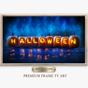 Vintage Halloween Pumpkins Oil Painting: Samsung Frame TV Art (Digital Download).