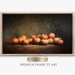 Vintage Pumpkin Oil Painting: Fall Thanksgiving Art for Samsung Frame TV (Digital Download)