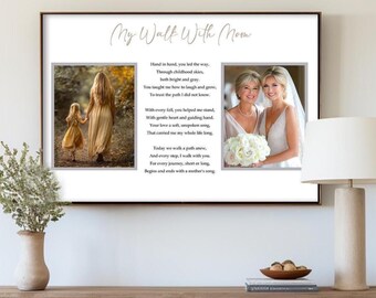 Photo Poem Wedding Personalized Gift Mother of the Bride Gift Wedding Day Artwork Mother's Day Gift Christmas Gift for Mother Daughter CA133