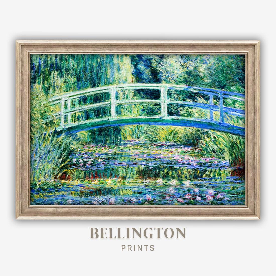 Monet Water Lilies Japanese Bridge Print: Impressionist Wall Art